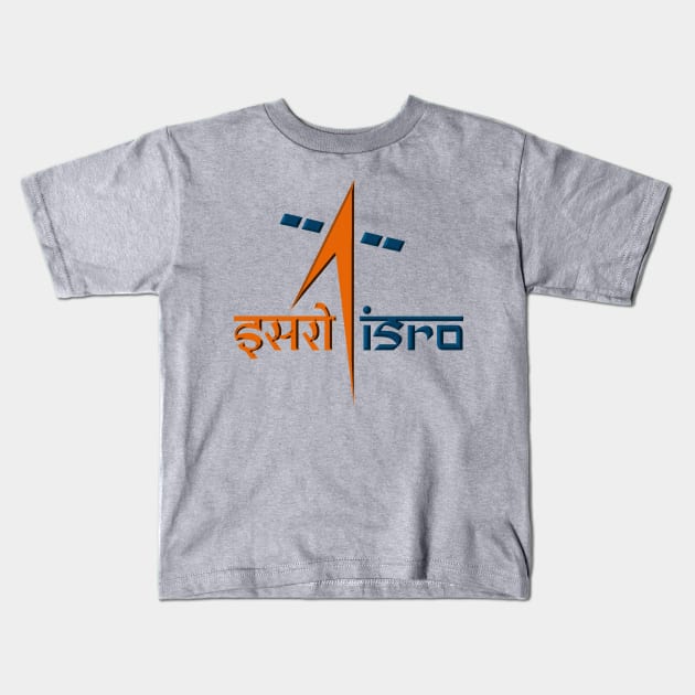 Indian Space Research Organization Logo Kids T-Shirt by Spacestuffplus